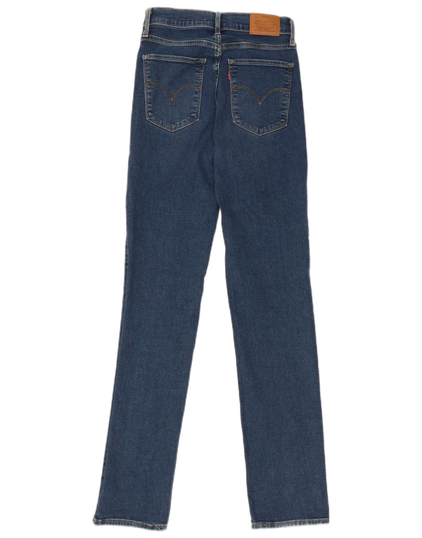 Levi's Damen 724 High Rise Straight Jeans W26 L32 Blaue Baumwolle