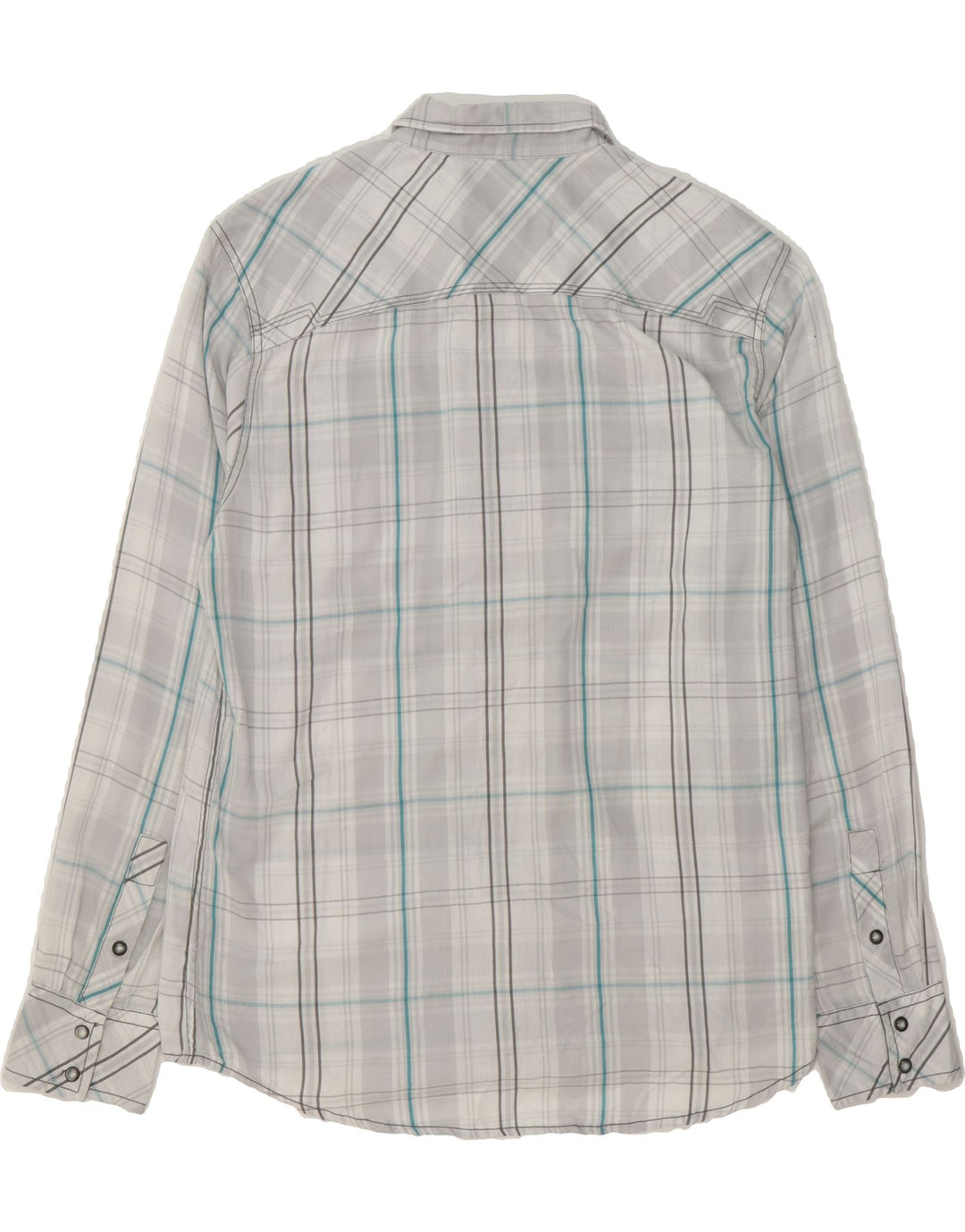 BKE Mens Athletic Fit  Shirt Large Grey Check Cotton Vintage BKE and Second-Hand BKE from Messina Hembry 