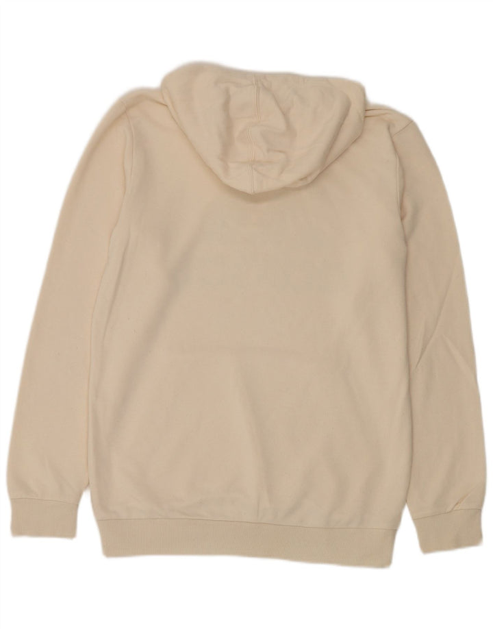 Adidas Herren Grafik-Hoodie-Pullover aus mittelweißer Baumwolle