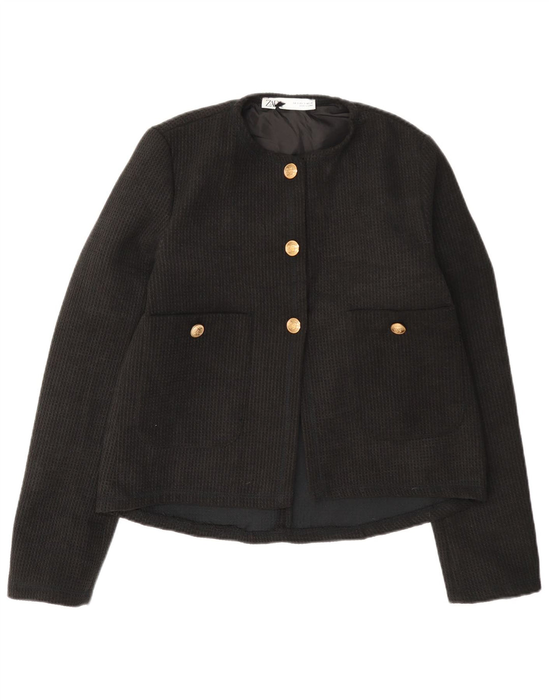 Zara Damen-Blazer mit 3 Knöpfen, Gr. 10, Schwarz