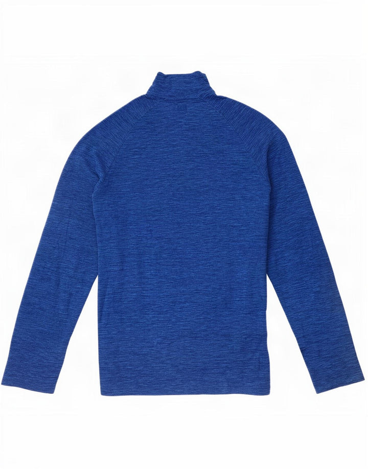 Mountain Warehouse Herren-Fleecepullover mit Reißverschluss am Kragen, mittelblau meliert