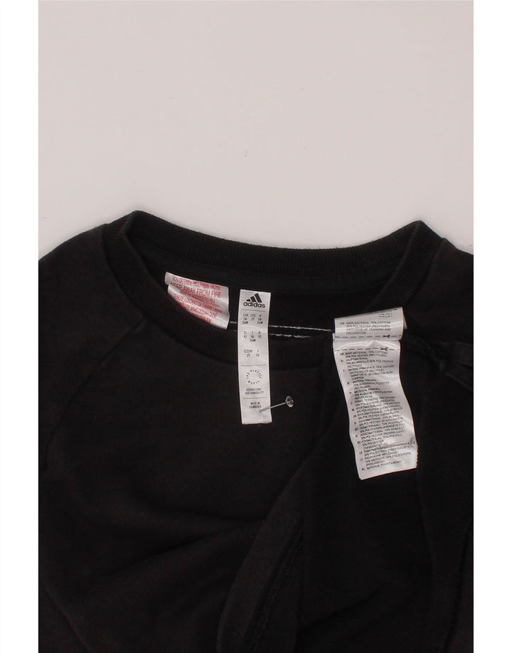 ADIDAS Baby-Jungen-Sweatshirt-Pullover, 18–24 Monate, schwarze Baumwolle