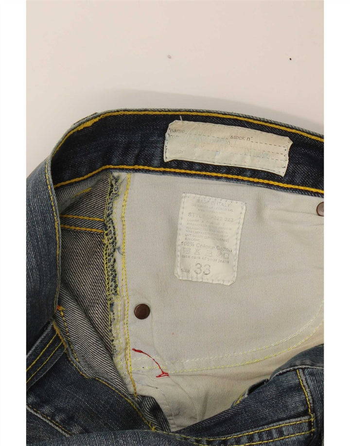 Dondup Damen Slim Jeans W33 L33 Marineblaue Baumwolle