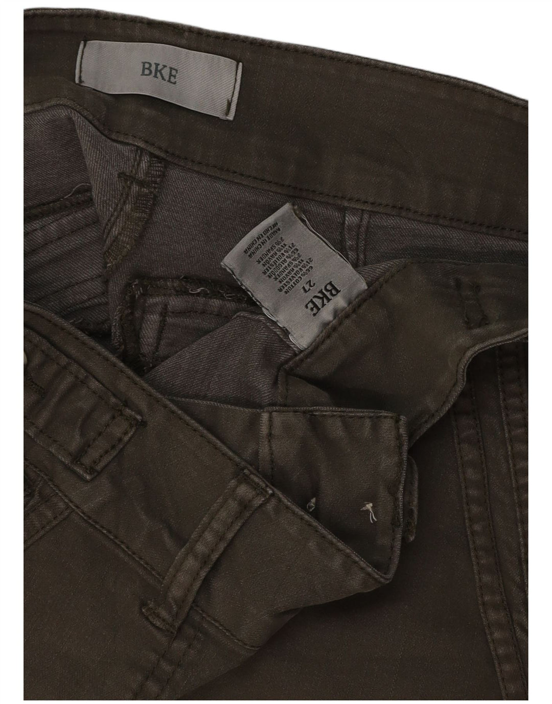 BKE Damen Jeansshorts W27 Small Khaki Baumwolle