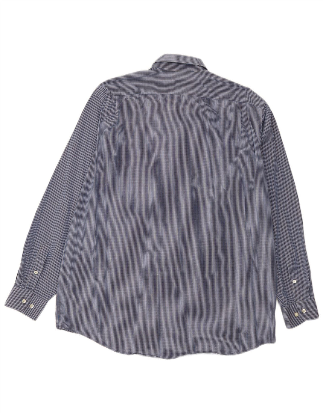 Lacoste Herrenhemd, Größe 41, große blaue Gingham-Baumwolle