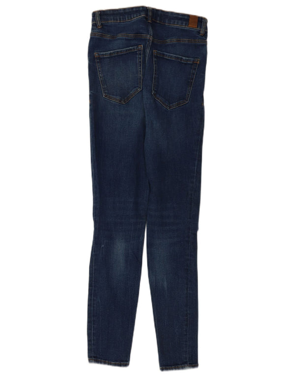Zara Damen Distressed Skinny Jeans EU 38 Small W28 L28 Marineblau