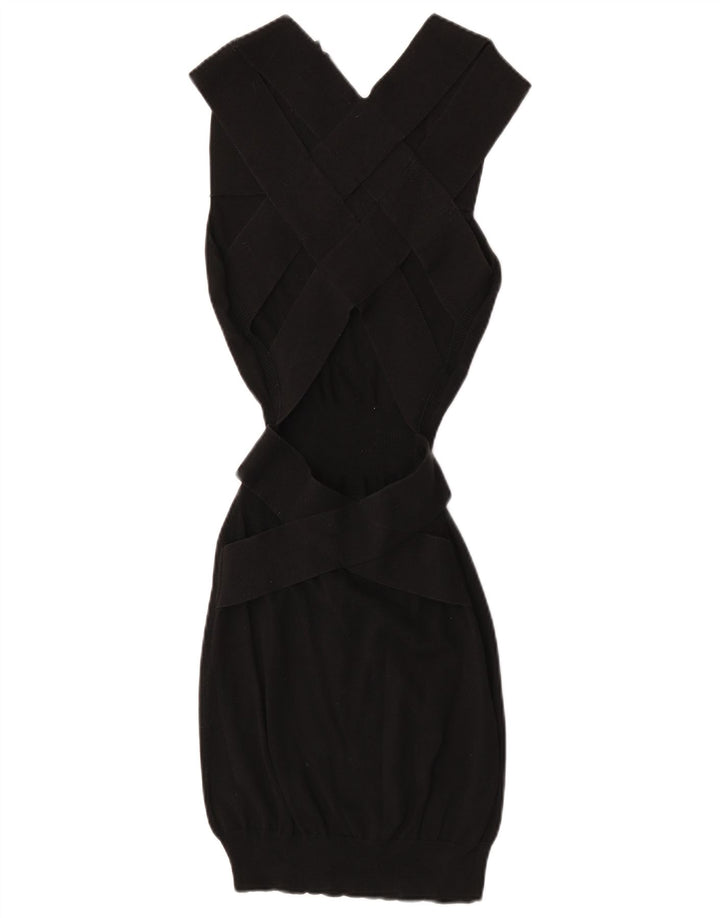All Saints Womens Bubble Dress UK 8 samll Schwarze Baumwolle
