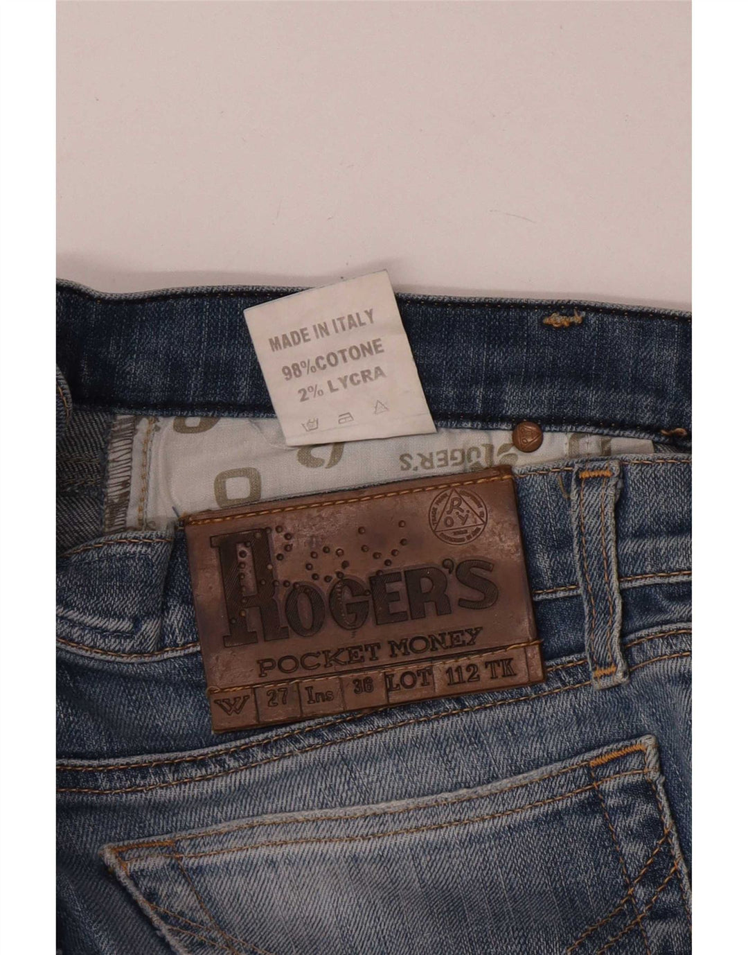 Roy Rogers Damen Slim Jeans IT 41 Small W27 L32 Blaue Baumwolle