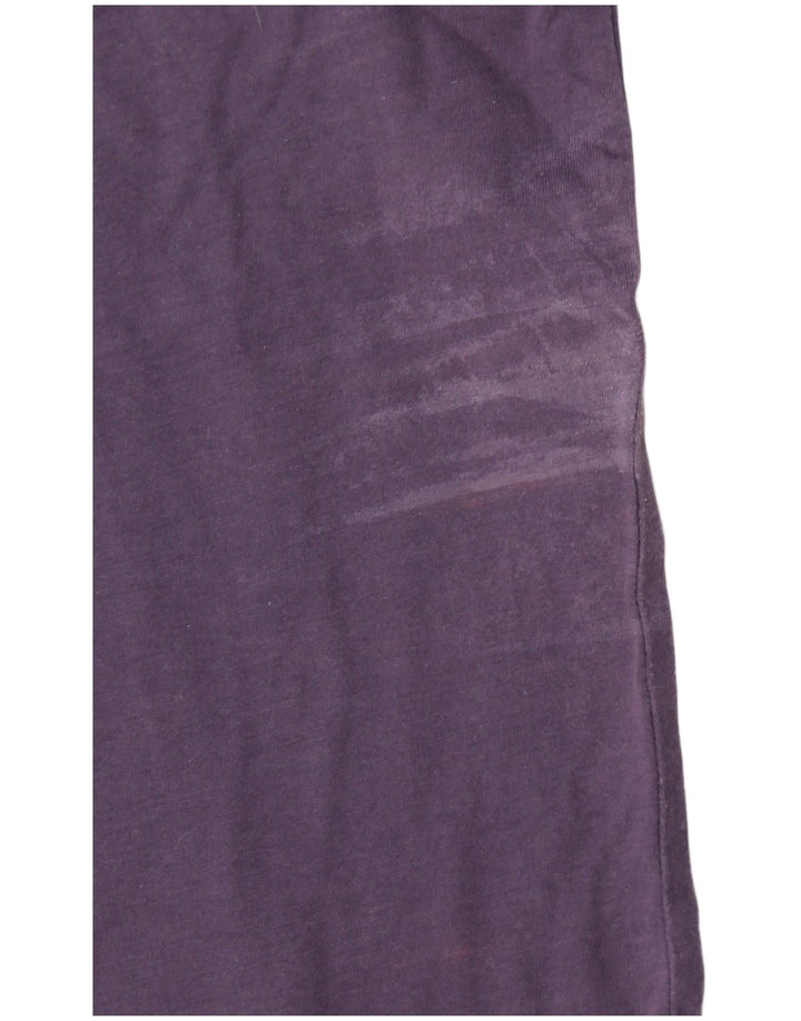 TED BAKER Herren-Poloshirt, Größe 6 2XL, violette Colourblock-Baumwolle