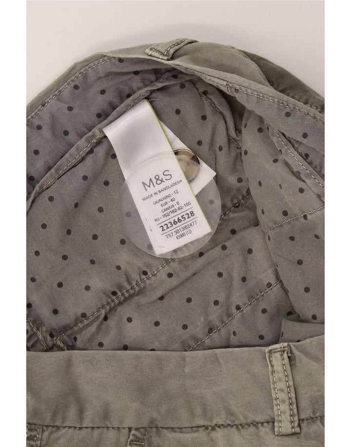 Marks & Spencer Damen Chinoshorts UK 12 Medium W32 Khaki Baumwolle