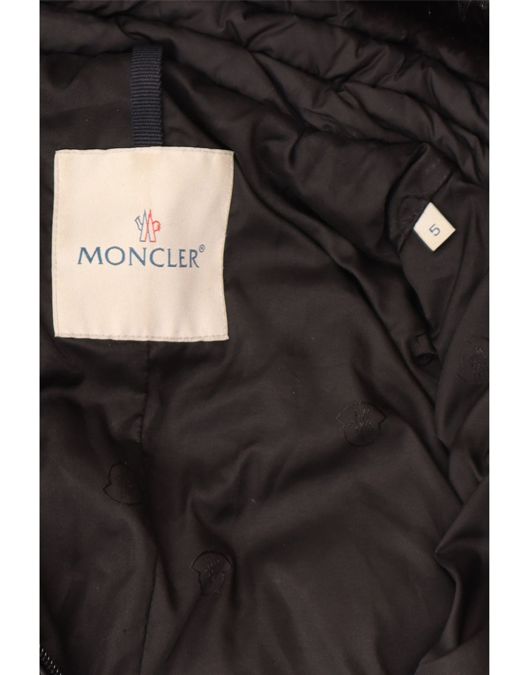 MONCLER Gepolsterter Damenmantel, Größe 5 2XL, Schwarz, Polyester, Winter