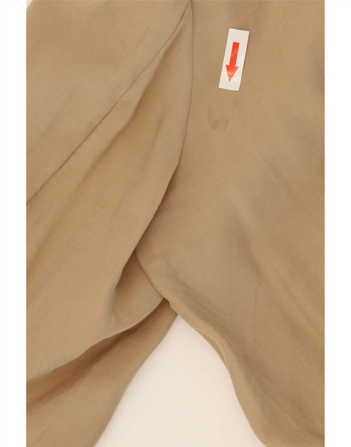 Zara Damen Open Waterfall Jacke UK 14 Medium Beige Modal
