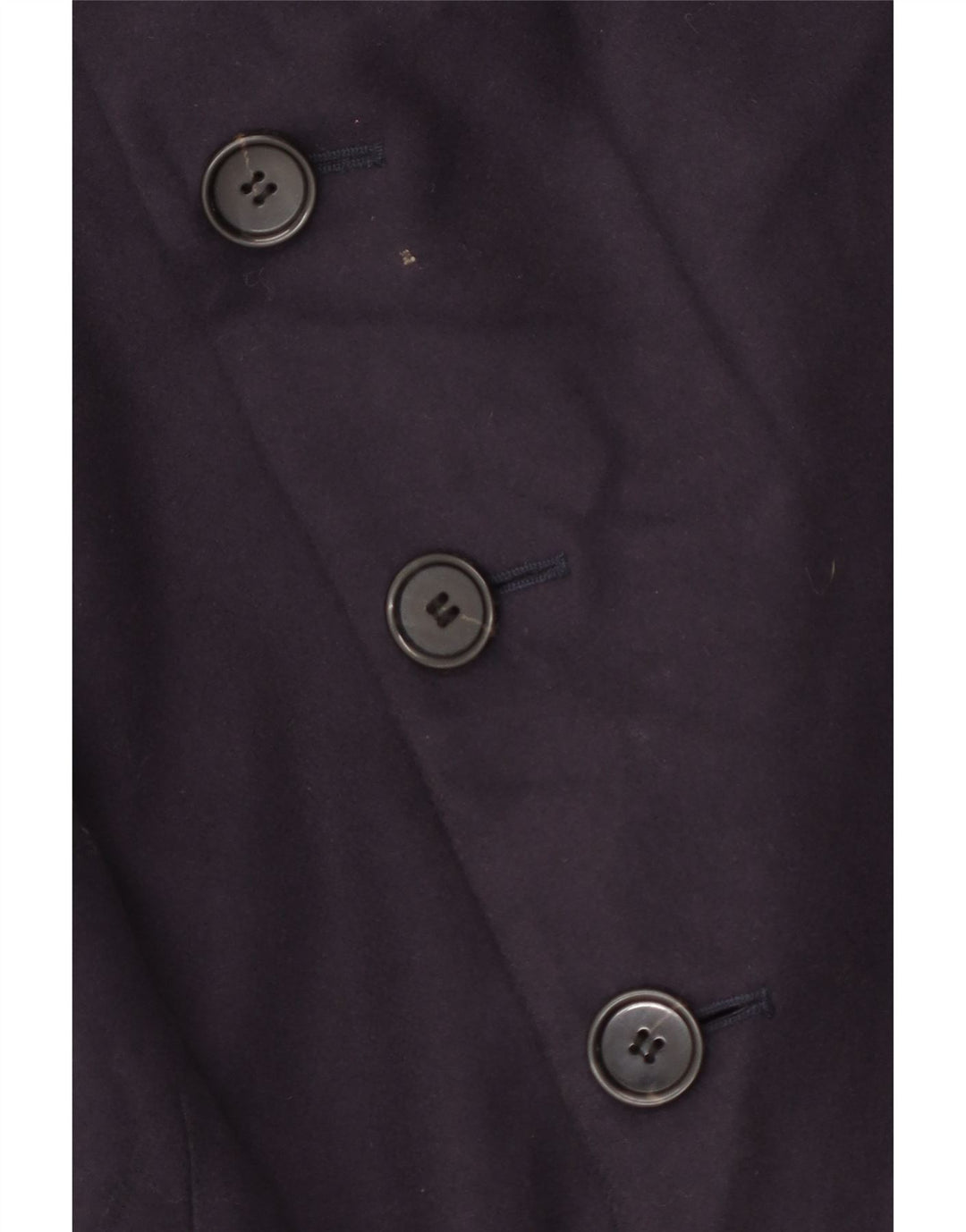 French Connection Herren-Trenchcoat UK 38 Mittelmarineblaue Schurwolle