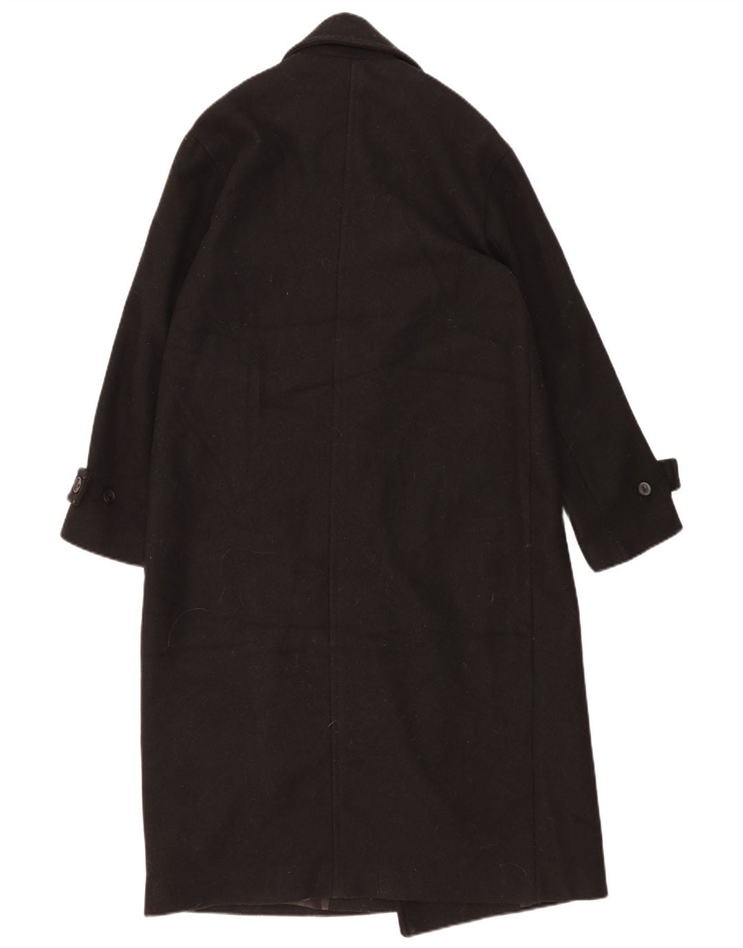 Zara Damen Übergroßer zweireihiger Mantel UK 6 XS Schwarz Polyester
