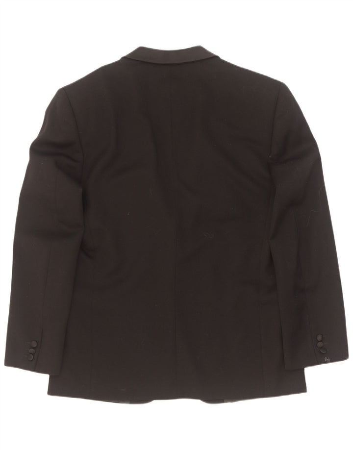Roberta di Camerino Herren 1 Knopf Blazer Jacke IT 52 XL Schwarze Wolle