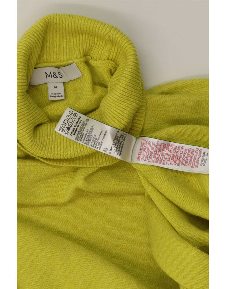 Marks & Spencer Herren-Rollkragenpullover aus mittelgrünem Polyester