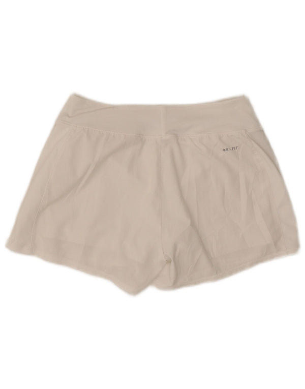 Nike Damen Dri Fit Sport Shorts UK 10 Small Weiß