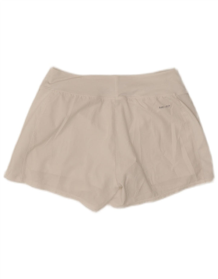Nike Damen Dri Fit Sport Shorts UK 10 Small Weiß