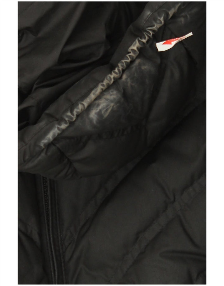 Patagonia Wattierter Damenmantel mit Kapuze, UK 10, Größe S, Schwarz, Polyester