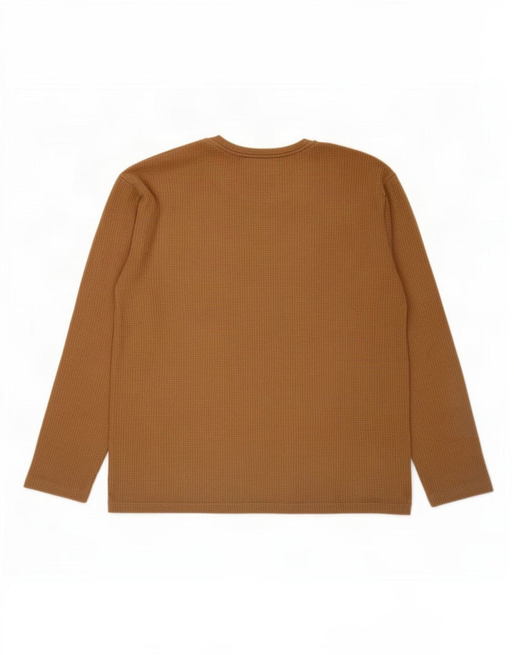 Zara Herren-Oberteil, langärmelig, groß, Beige, Farbblock