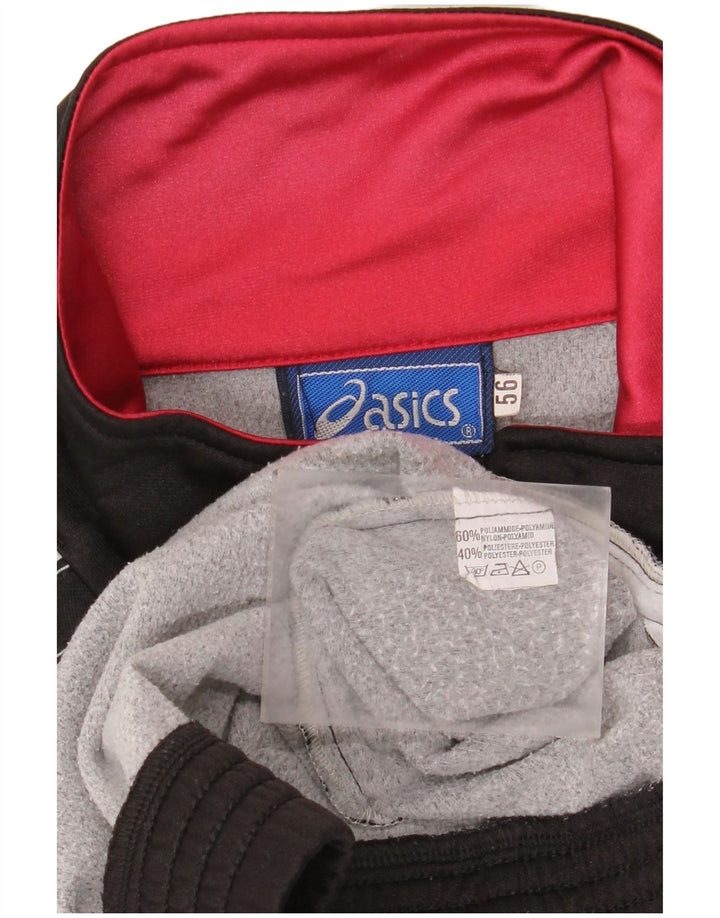 ASICS Herren-Trainingsanzug mit grafischem Oberteil, IT 56 XL, Schwarz, Farbblock