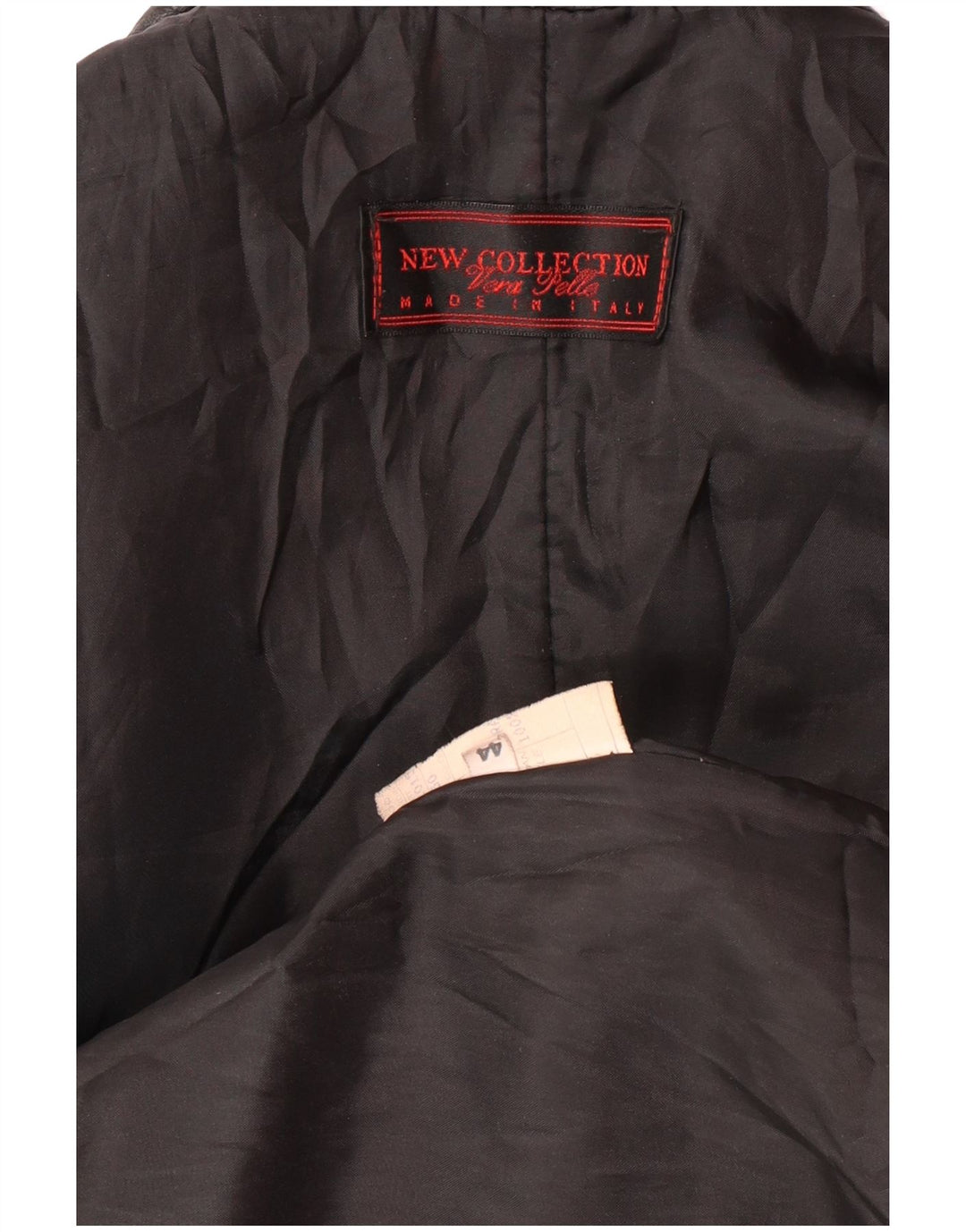 NEUE KOLLEKTION Damen-Ledermantel IT 44 Mittelschwarzes Leder