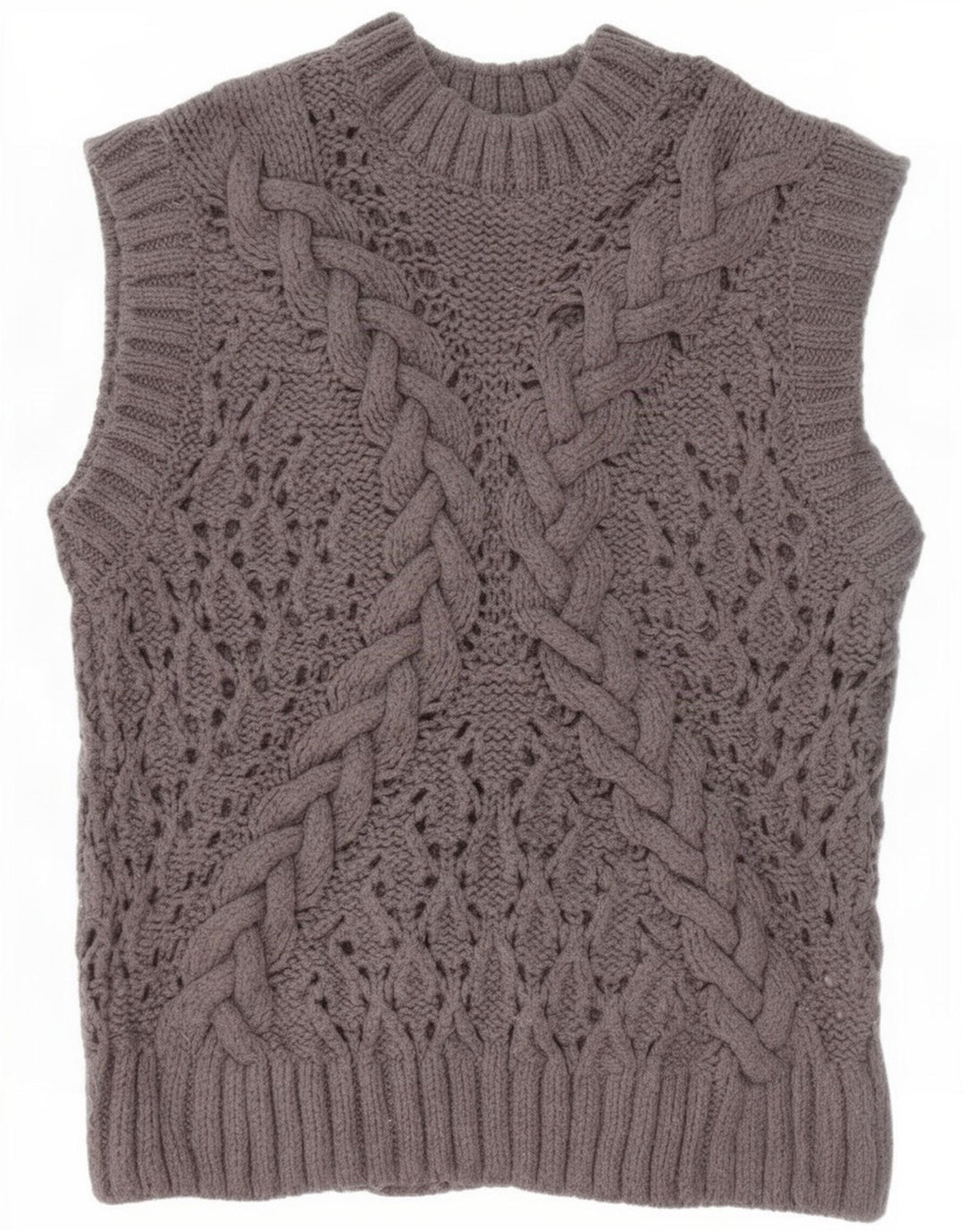 Zara Damen Weste Tank Top UK 10 Small Grau Acryl