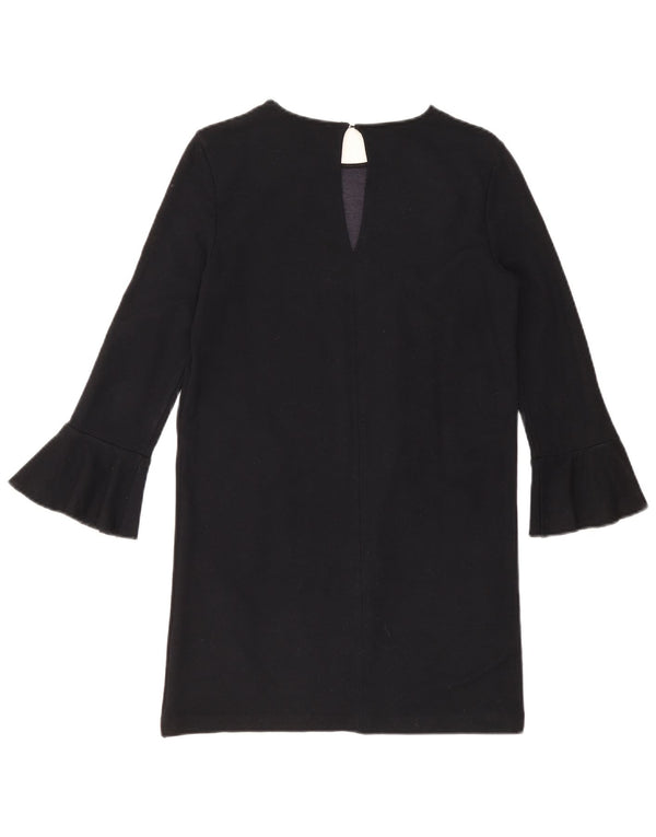 Zara Damen-Etuikleid mit langen Ärmeln, Gr. 10, Marineblau