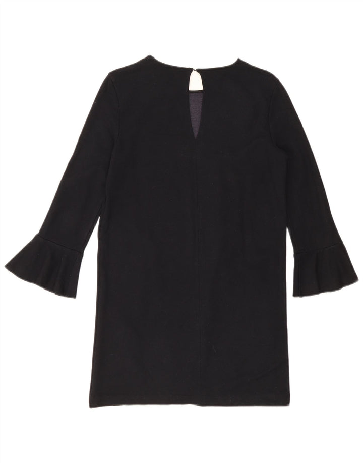 Zara Damen-Etuikleid mit langen Ärmeln, Gr. 10, Marineblau