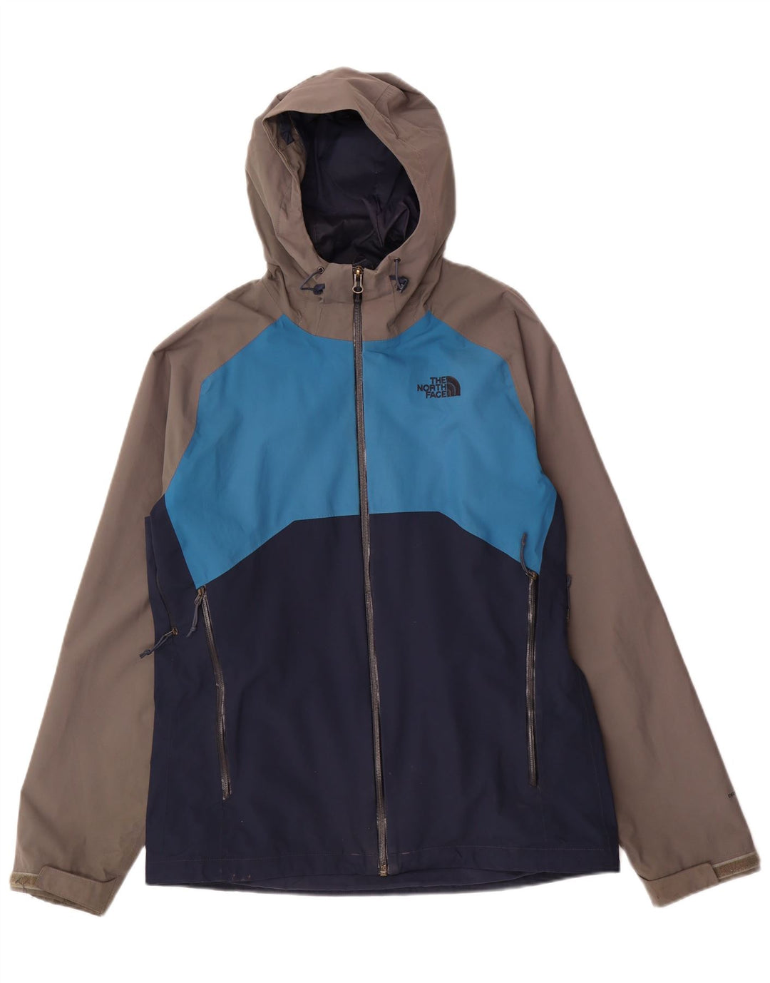 The North Face Herren-Regenjacke mit Kapuze, UK 38, mittleres Marineblau, Farbblock