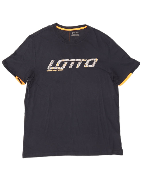 Lotto Herren-T-Shirt mit Grafik, XL, Marineblau, Baumwolle