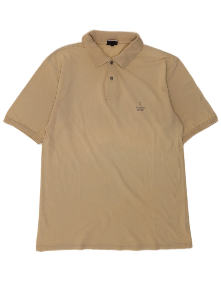 Trussardi Herren Poloshirt XL Beige Baumwolle