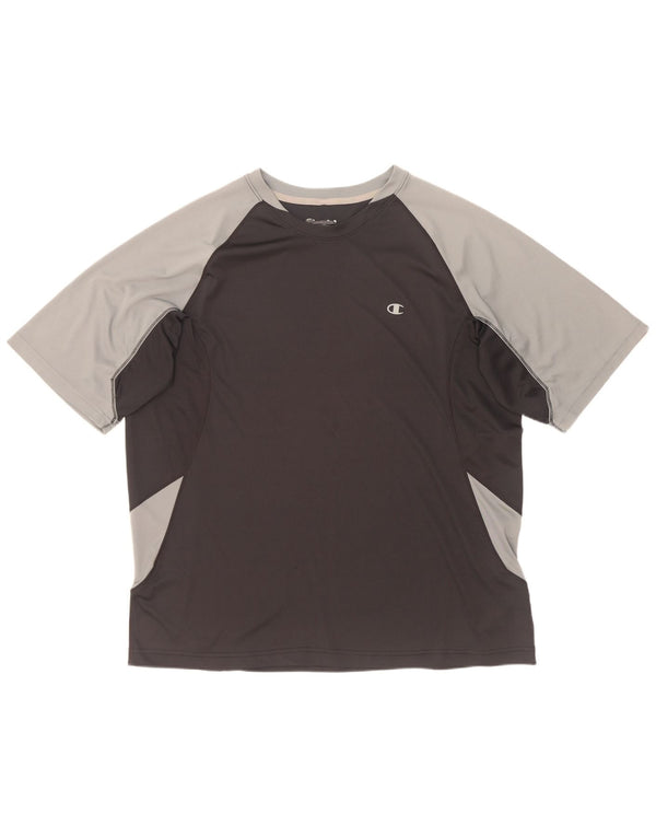 Champion Herren T-Shirt Top XL Schwarz Colourblock Polyester