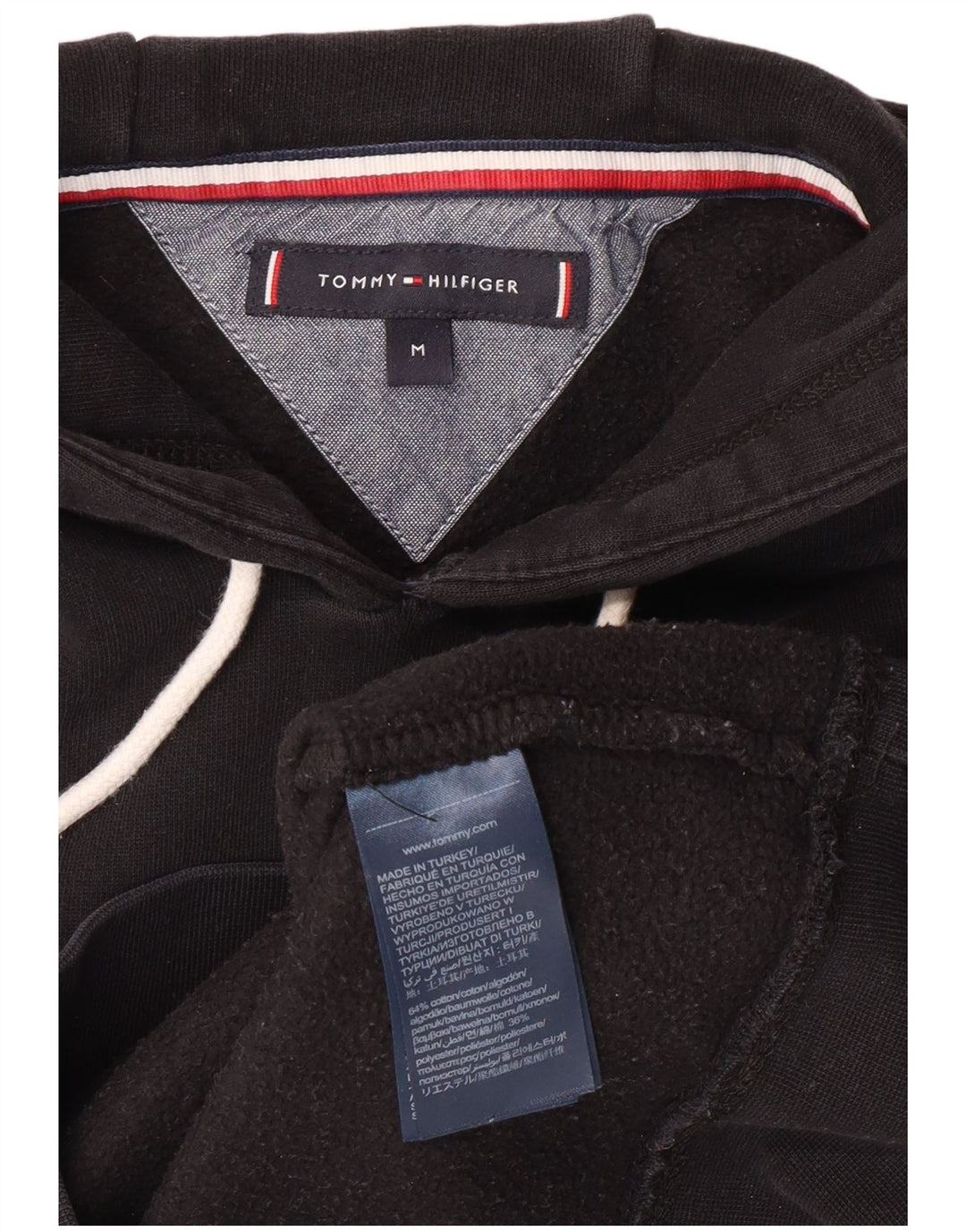 TOMMY HILFIGER Herren Graphic Hoodie Pullover Mittelschwarze Baumwolle