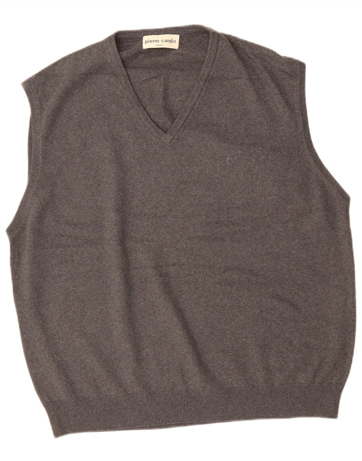 PIERRE CARDIN Herren Weste Tank Top XL Grau Acryl
