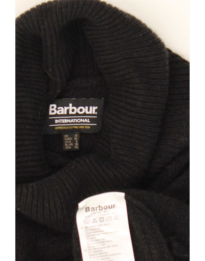 Barbour Damen-Pullover mit Rollkragen, übergroß, Gr. 10, Größe S, Schwarz, Baumwolle