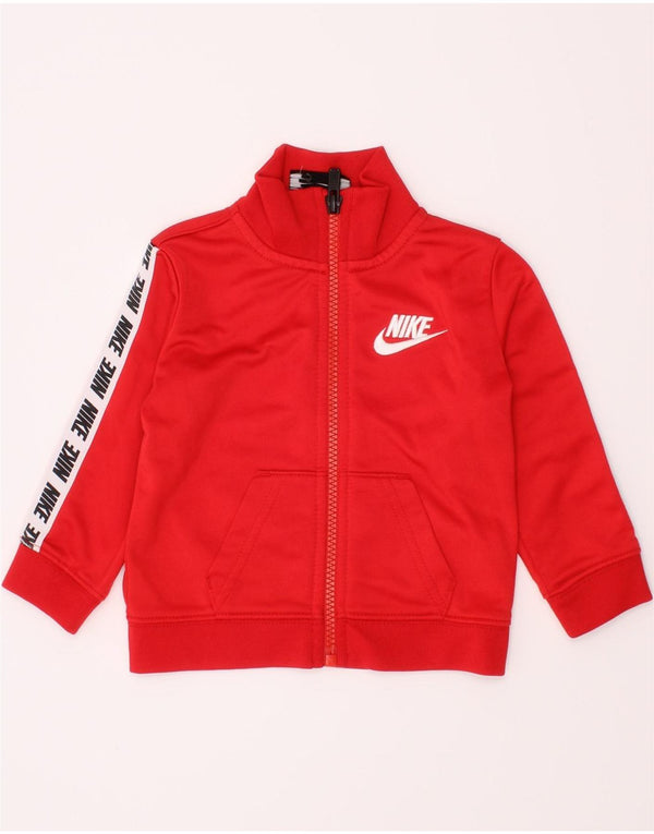NIKE Baby-Jungen-Trainingsanzug mit Grafik-Oberteil, 6–9 Monate, rotes Farbblockdesign