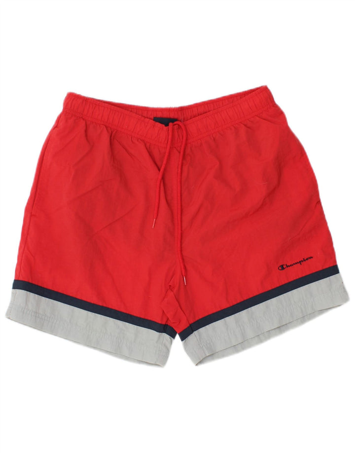 Champion Herren-Sportshorts, Mittelrot, Farbblock