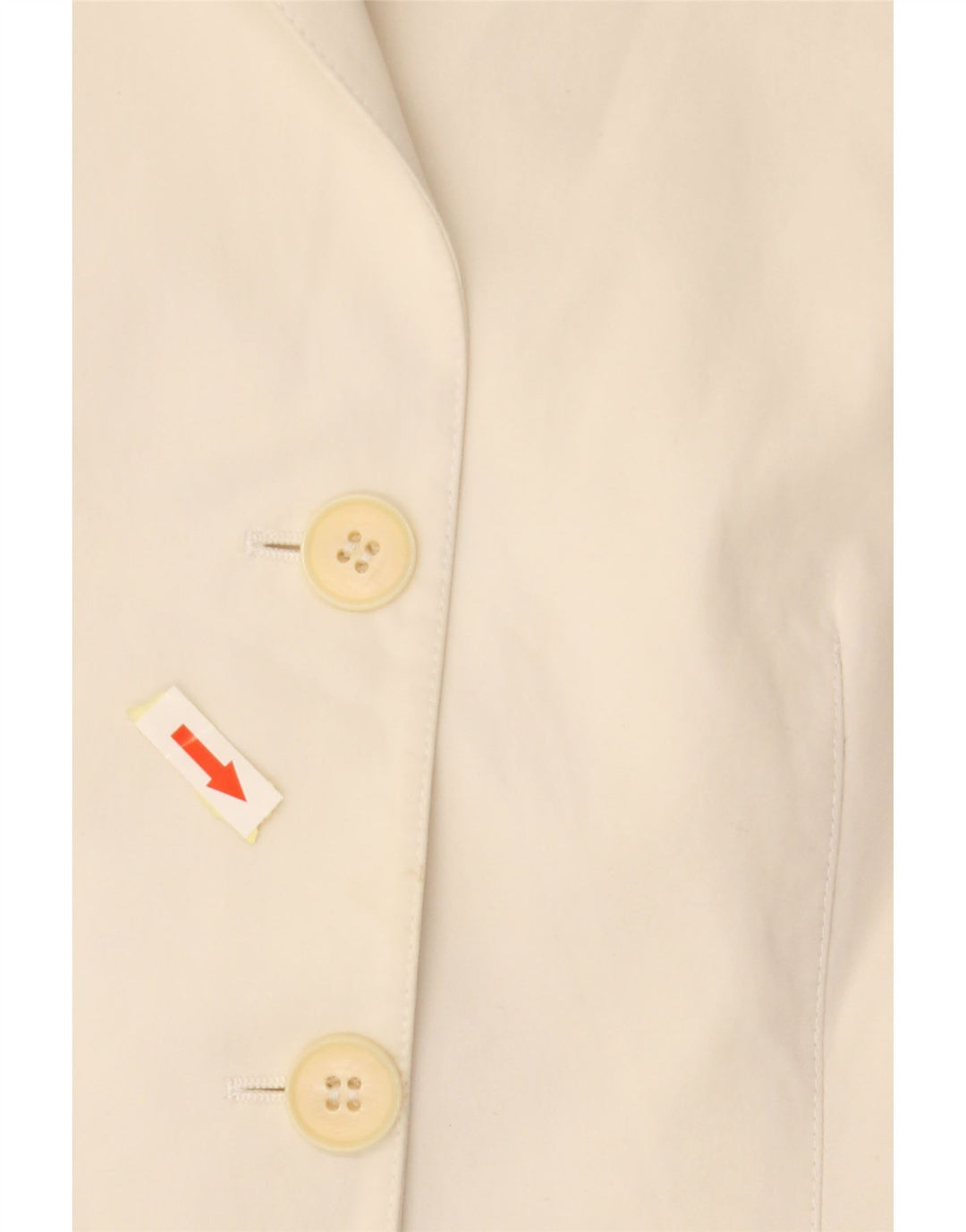 EMPORIO ARMANI Damen 3-Knopf-Blazerjacke IT 44 Mittelweiße Baumwolle