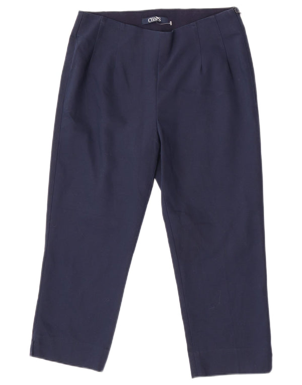 Chaps Womens Capri Trousers US 6 Medium W27 L21 Navy Blue Polyester