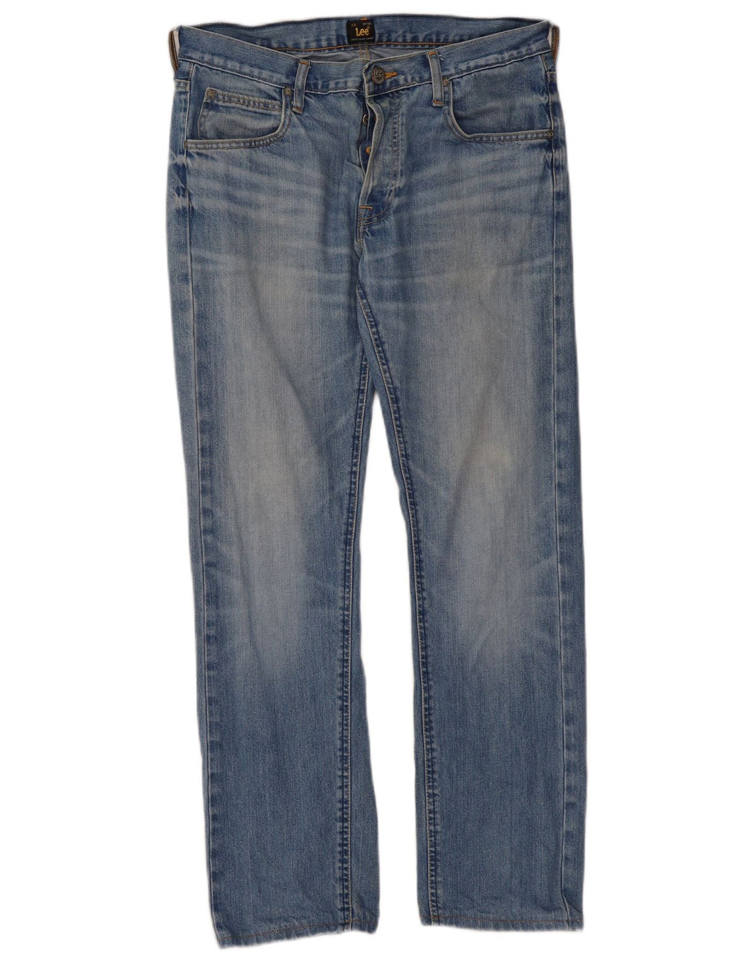 Lee Herren Daren Straight Jeans W32 L30 Blaue Baumwolle