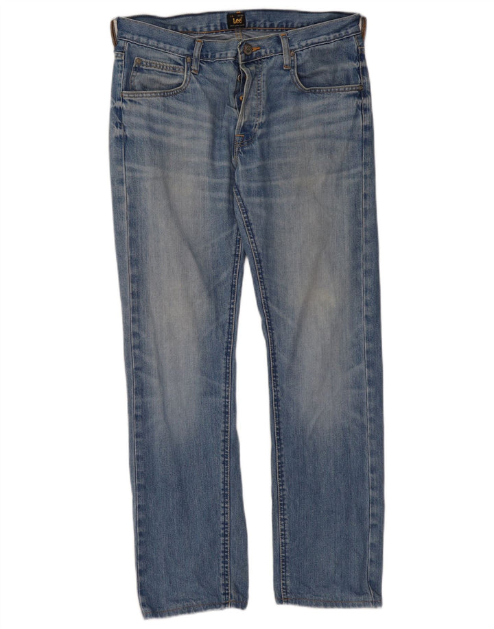 Lee Herren Daren Straight Jeans W32 L30 Blaue Baumwolle