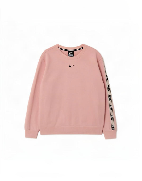 Nike Damen Grafik-Sweatshirt-Pullover UK 14 Mittelrosa Colourblock-Baumwolle