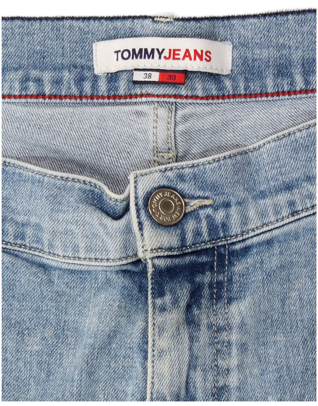 Tommy Hilfiger Herren Slim Jeans W38 L27 Blaue Baumwolle