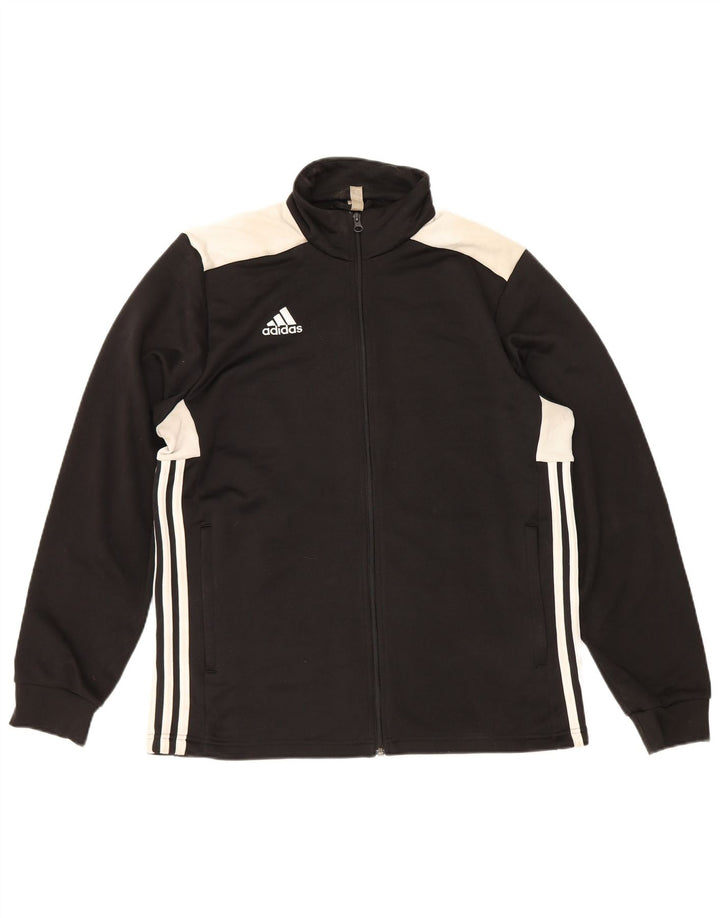 Adidas Herren-Trainingsanzug-Top-Jacke, großes schwarzes Farbblock-Polyester