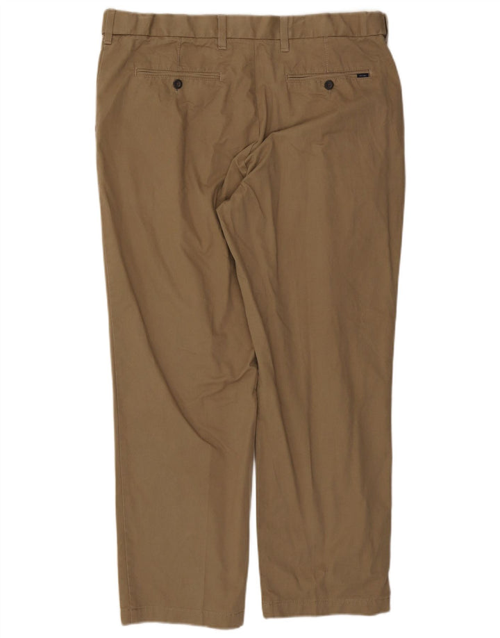 Marks & Spencer Herren-Anzughose, gerade, normal, W38, L29, Khaki, Baumwolle