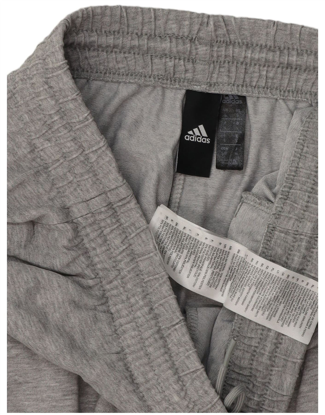 Adidas Herren-Trainingshose mit Grafik, Größe S, grau gefleckte Baumwolle