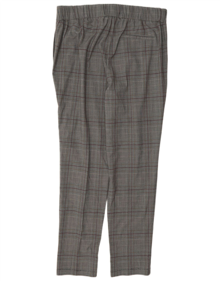 Marks & Spencer Damen Freizeithose UK 16 Large W38 L31 Grau kariert