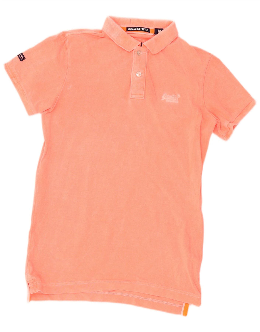 Superdry Herren-Poloshirt aus mittelrosa Baumwolle