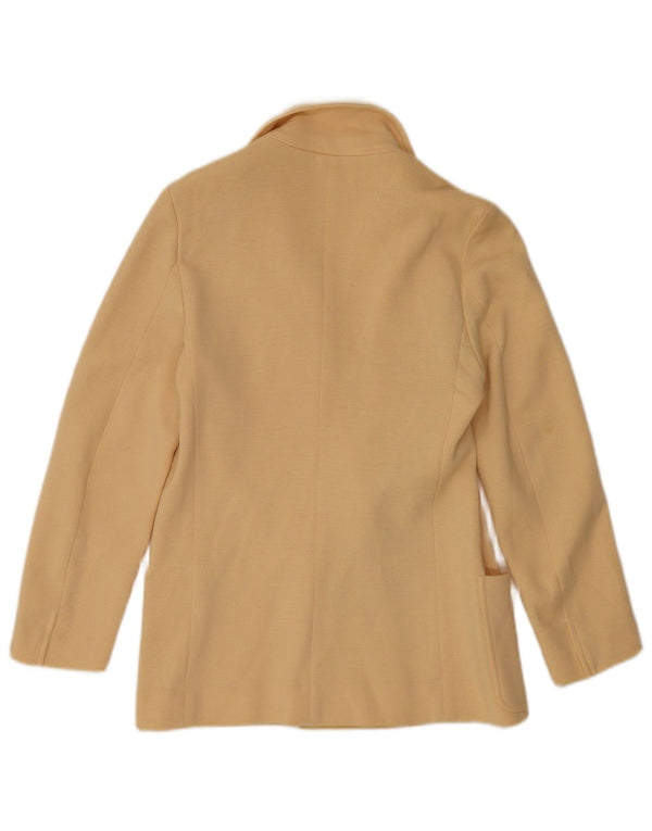 Gibi Damen-Strick-Zweireiher-Blazer-Jacke, IT 44, mittelbeige Wolle